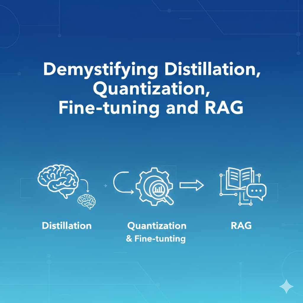 Demystifying Distillation, Quantization, Fine-tuning, and RAG